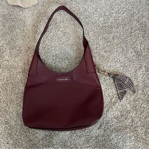 Steve Madden Burgundy Faux-Leather Shoulder Bag
